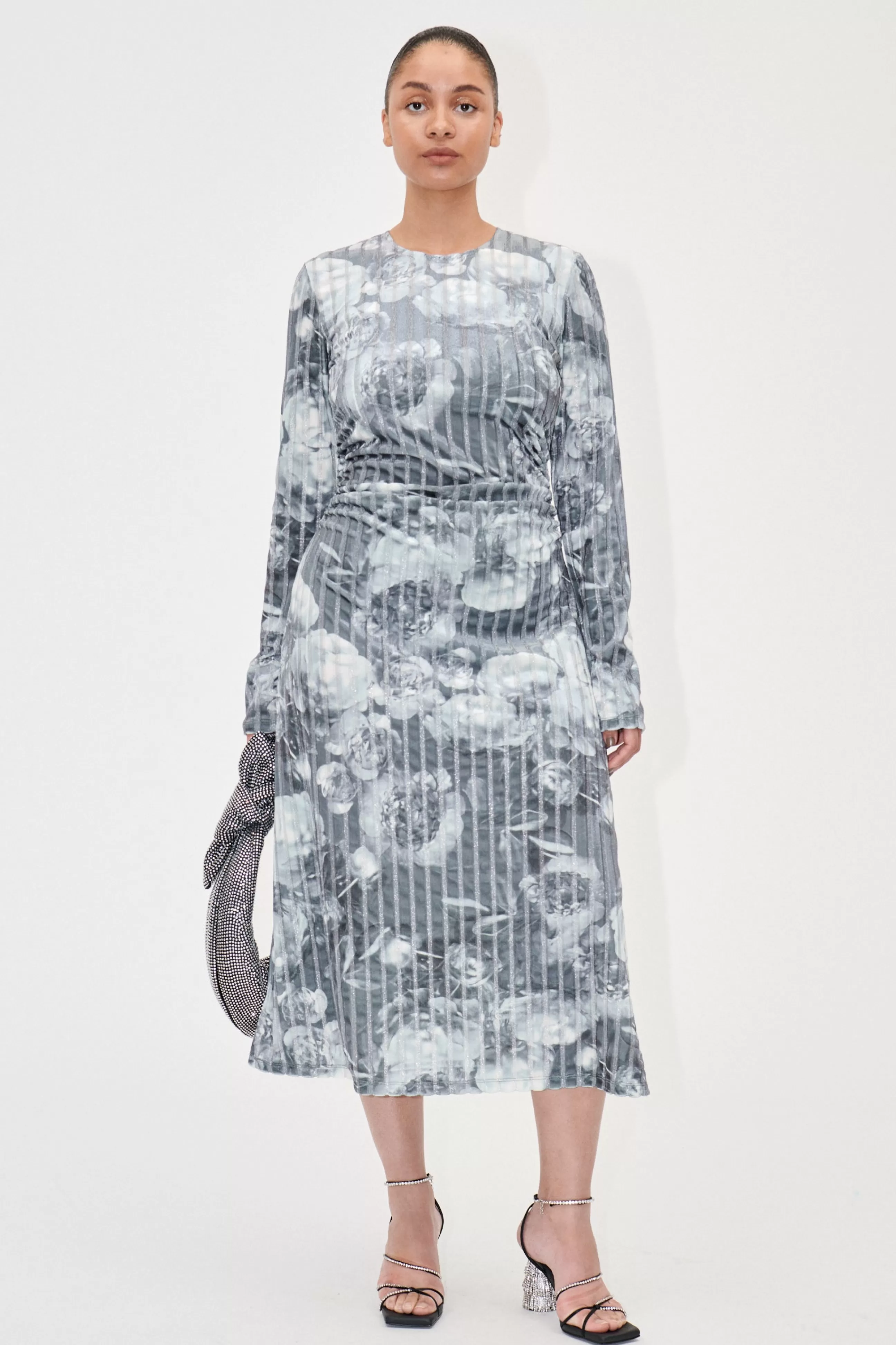 STINE GOYA Blackley Dress - Metalized Peonies