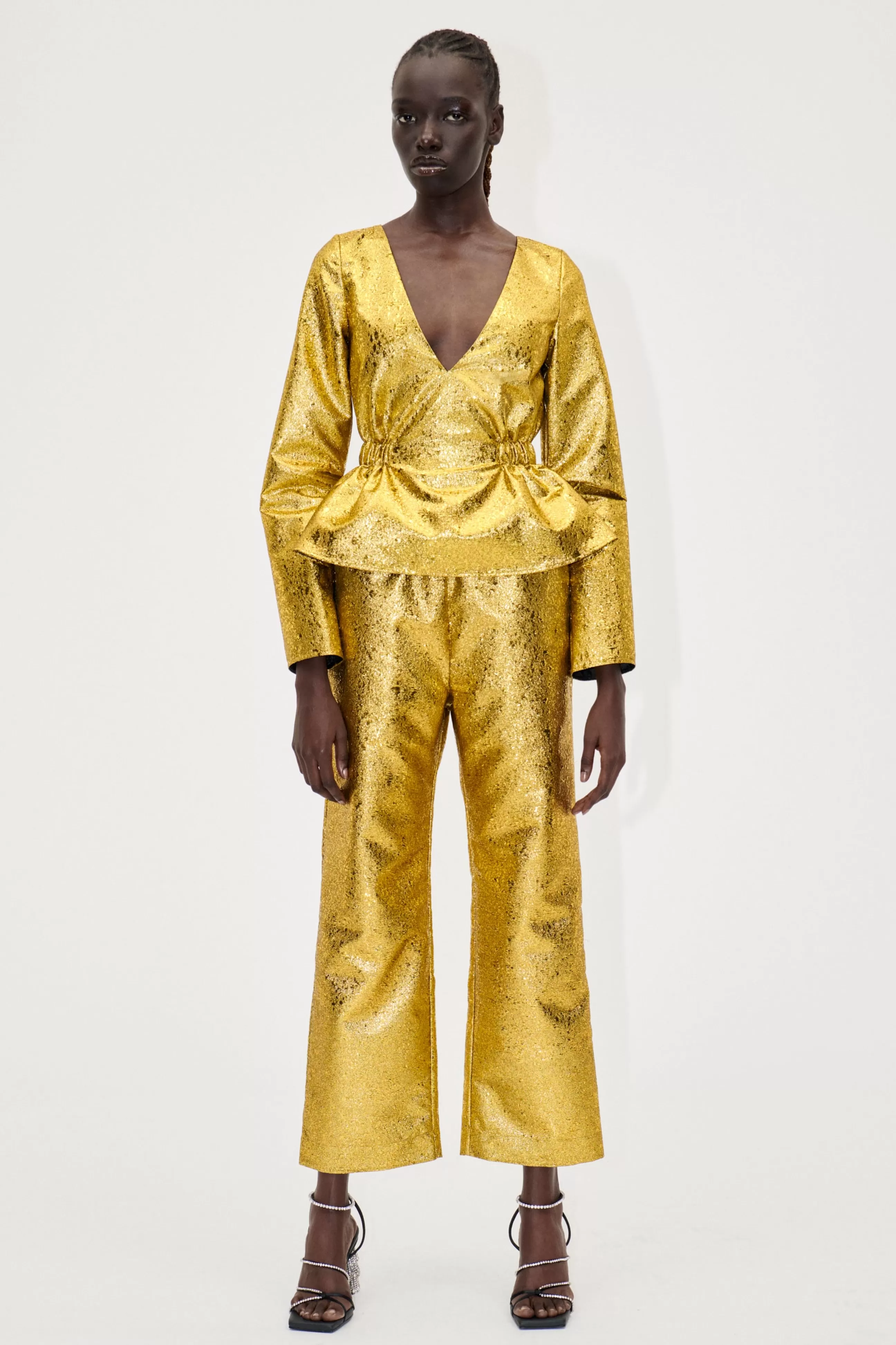 STINE GOYA Isra Pants - Luminescent Gold