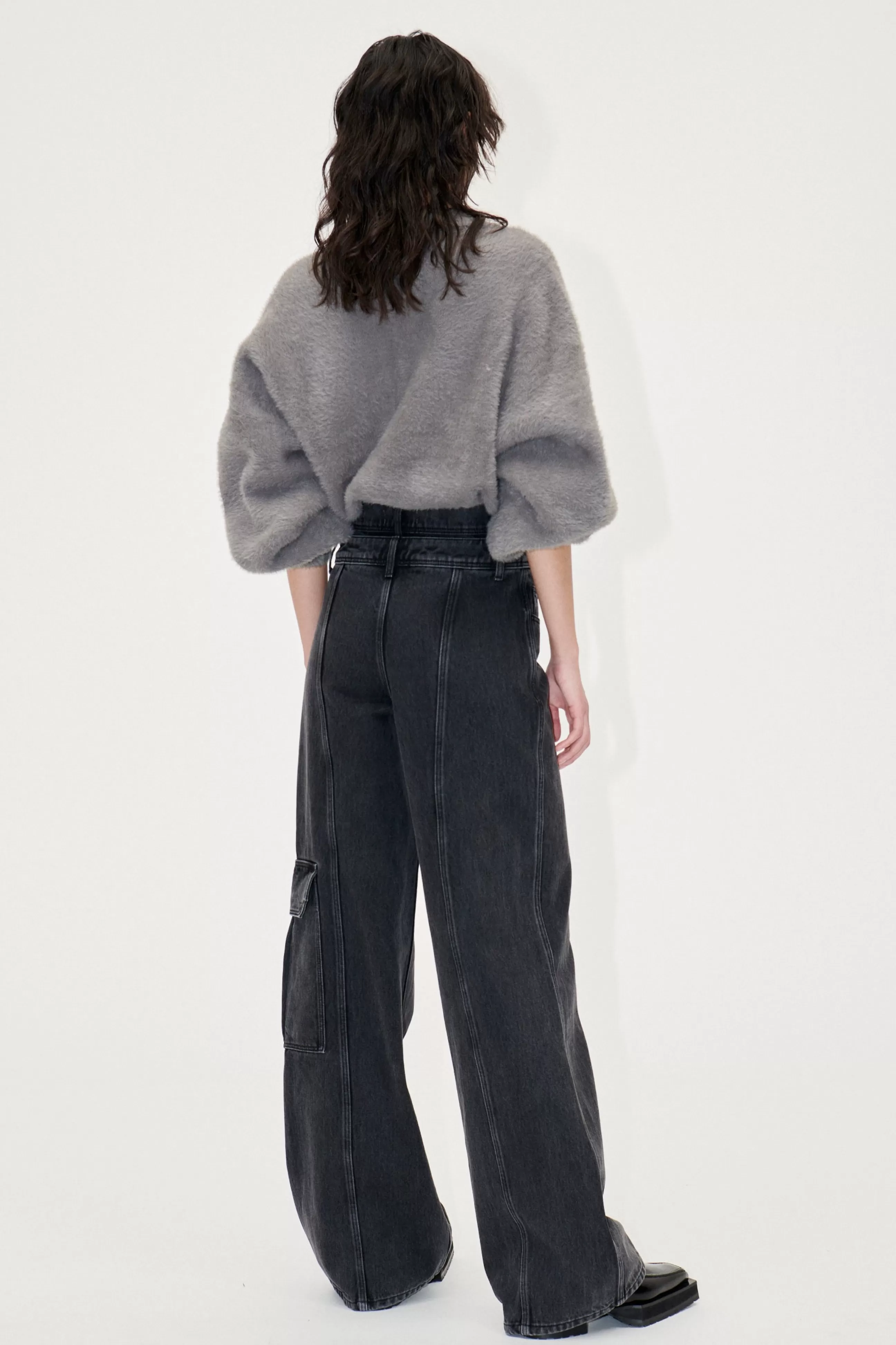 STINE GOYA Paul Denim Pants - Stone Wash Grey