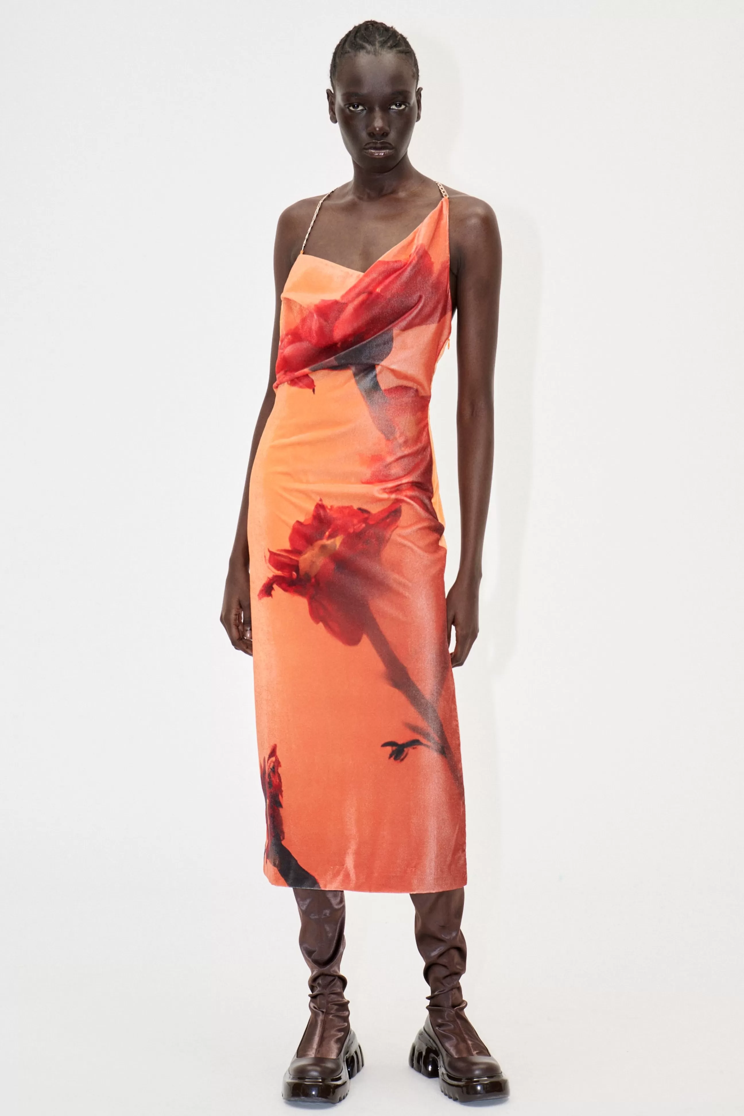 STINE GOYA Promise Dress - Flowers Growing Under Orange Water