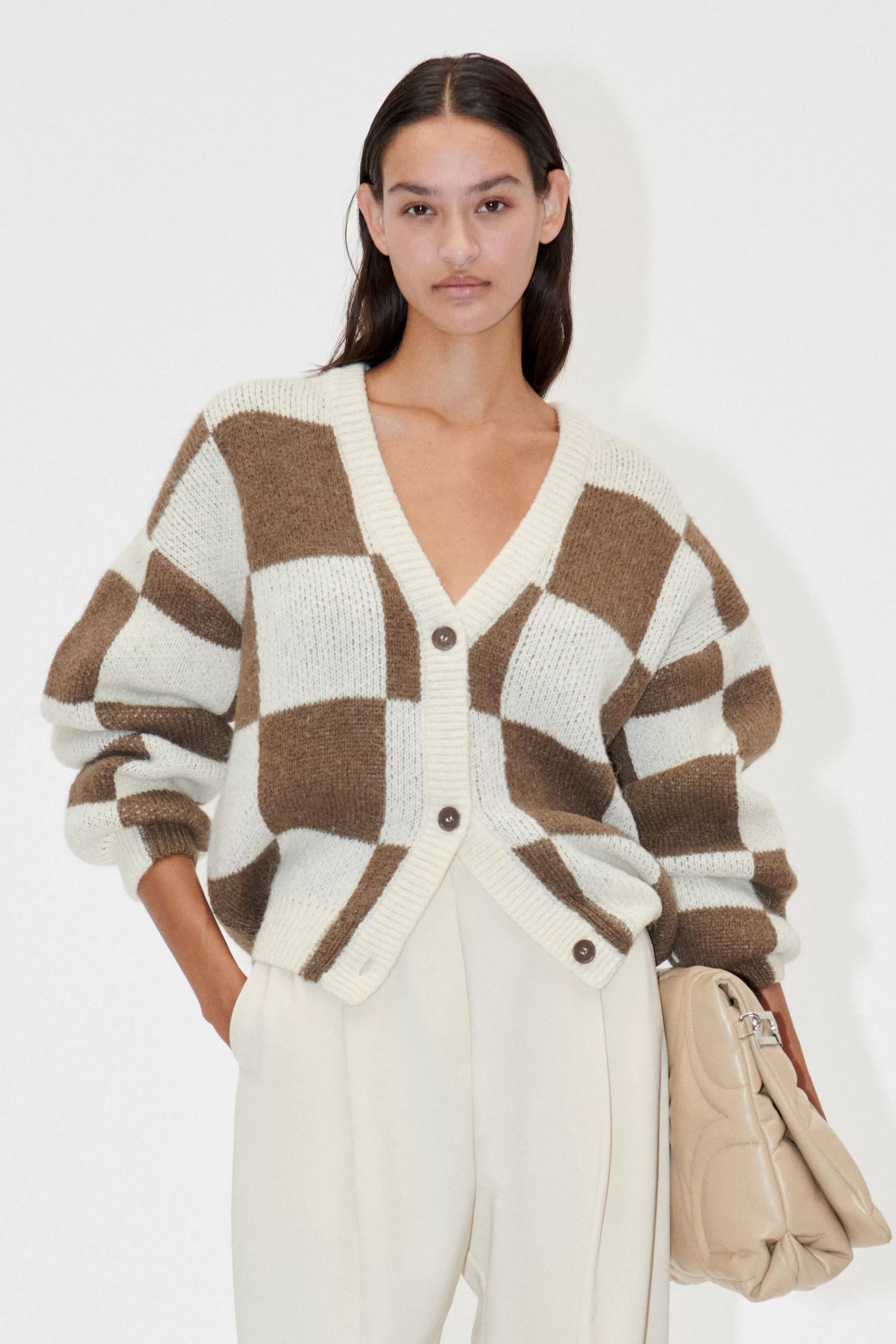 STINE GOYA SGAmara Cardigan - Brown Check