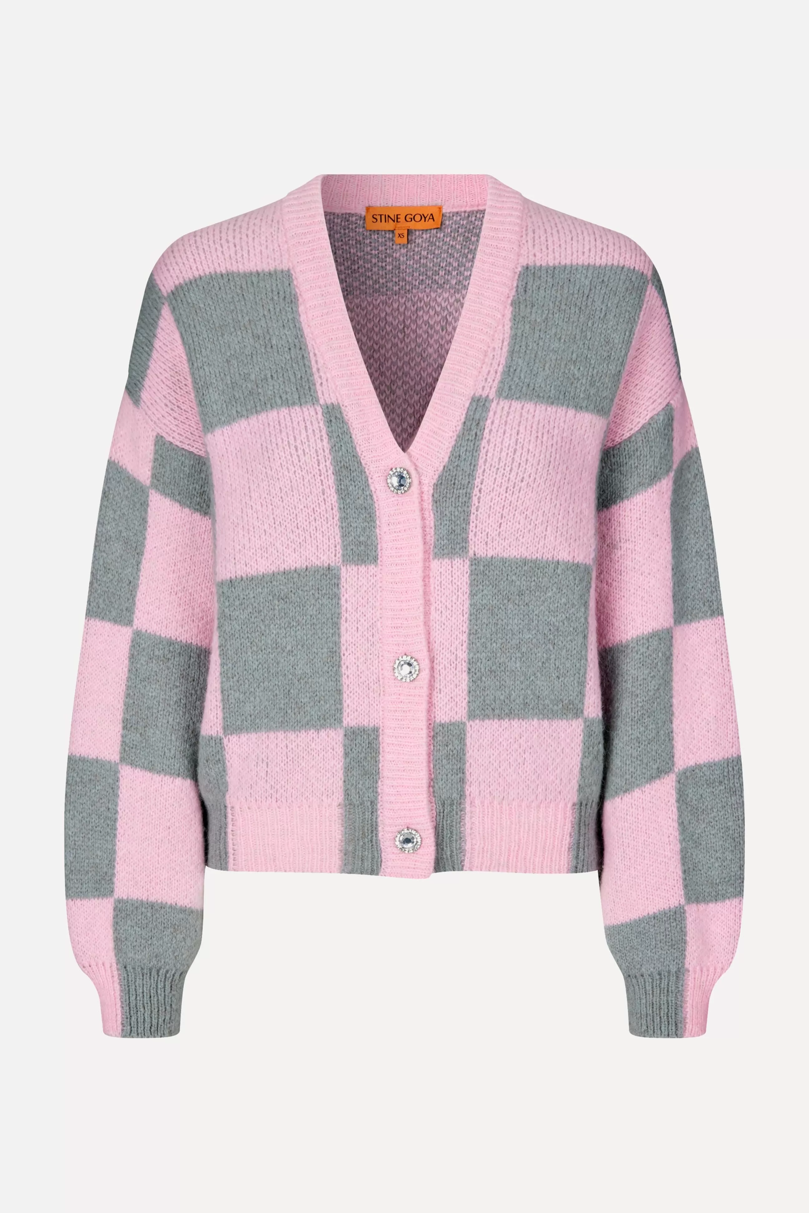 STINE GOYA SGAmara Cardigan - Pastel Dusk Check