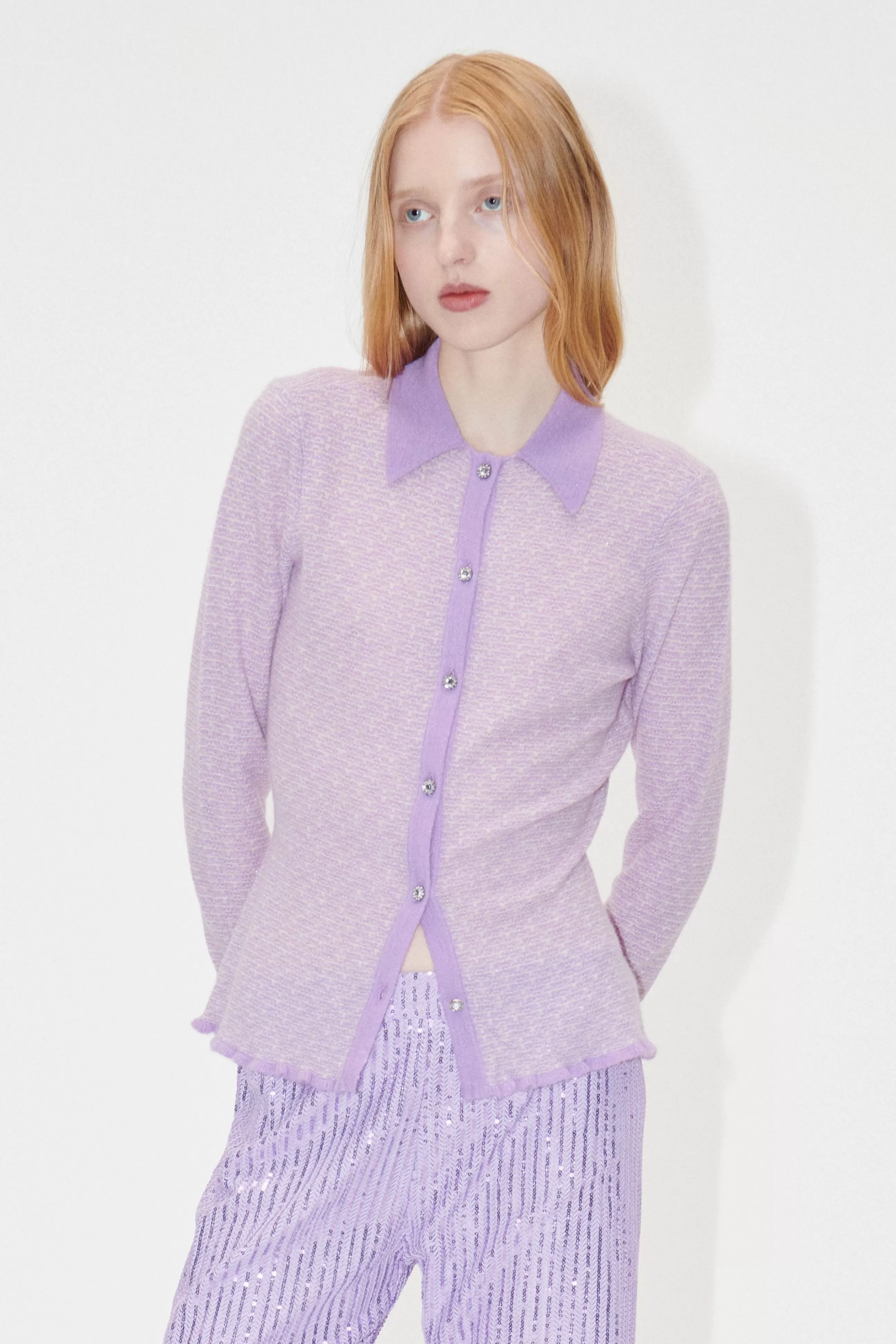 STINE GOYA SGBobbi Cardigan - Lavender