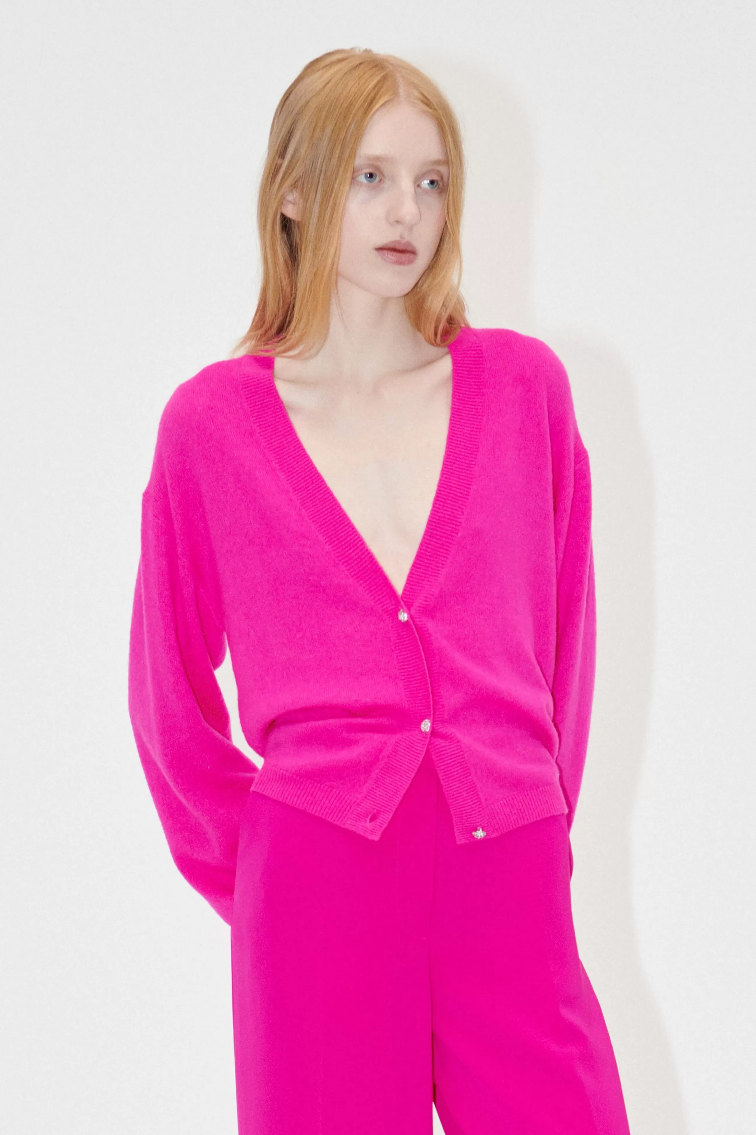 STINE GOYA SGSuanne Cardigan - Fuchsia